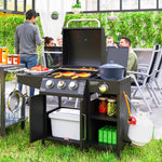 Outsunny 3+1 Burner Gas Bbq With Cabinet