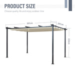 Acorn 4m X 3m Rectangular Pergola In Creamy White | 4m x 3m | Creamy White