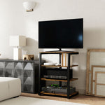 Hifi Rack Stand W/ 4-tier Record Player Stand | Brown