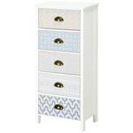 Chest Of Drawers, 5 Drawer Storage Organizer Unit Bedroom | One Size | Purple