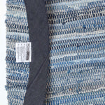 Blue Denim Handwoven Striped Chindi Rug | 150cm | Blue
