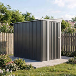 4x6 Ft Metal Pent Roof Garden Tool Storage Shed