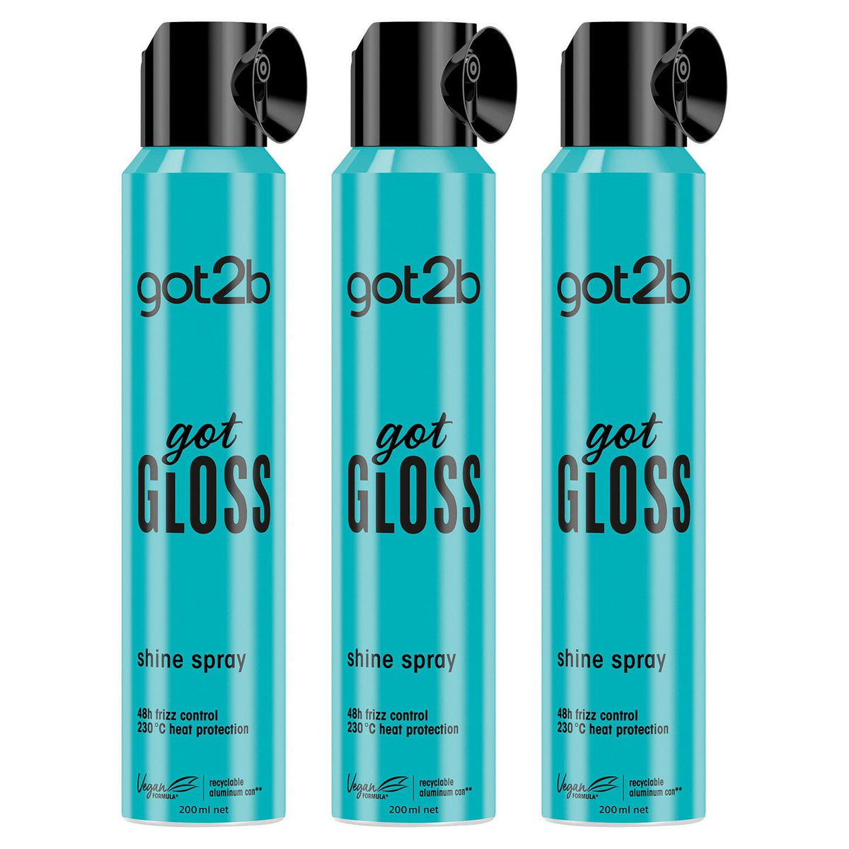 Gloss Hair Spray Finish For Glossy And Glass-like Hair, 3 Pack