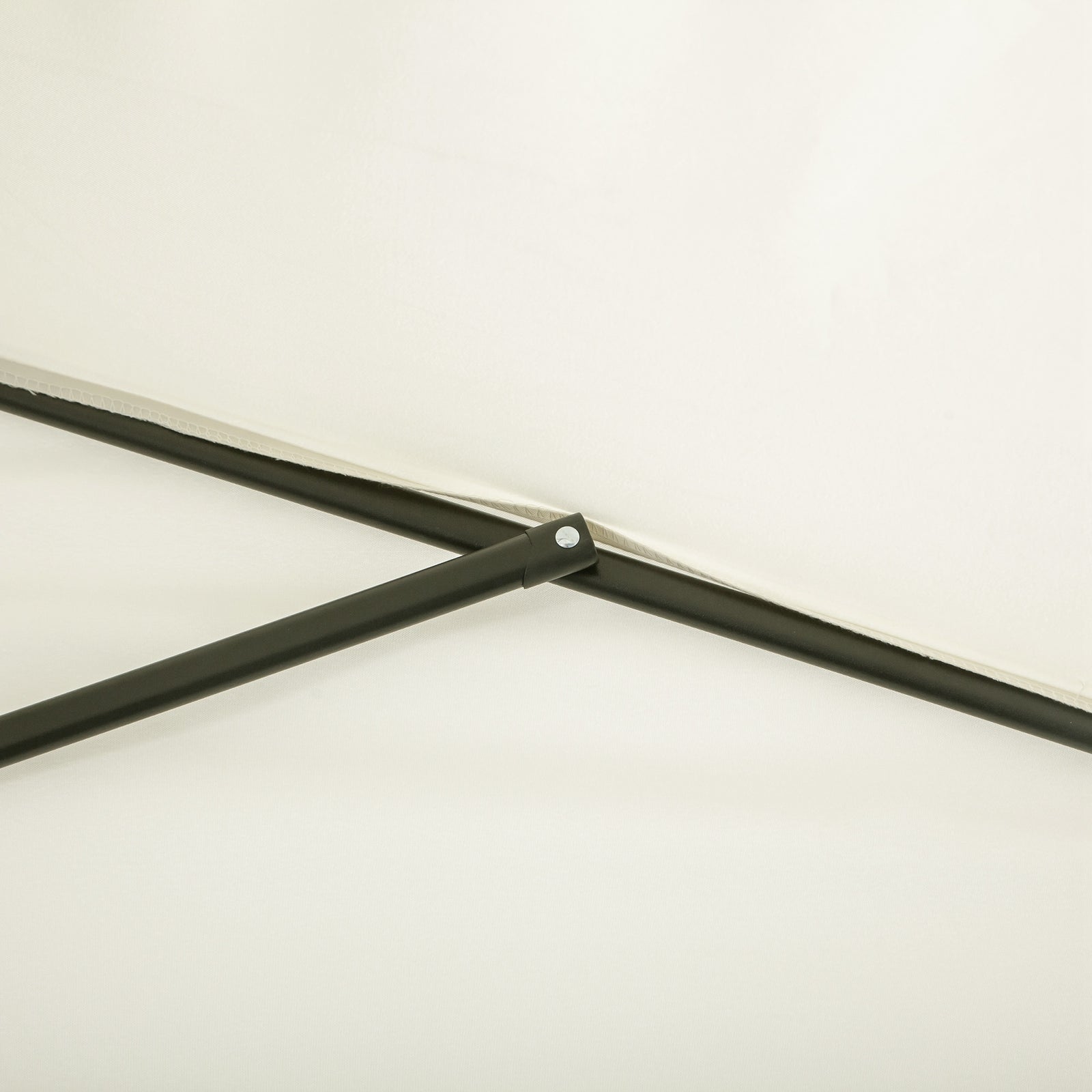 2.3m Half Round Parasol W/ Crank Handle | Beige