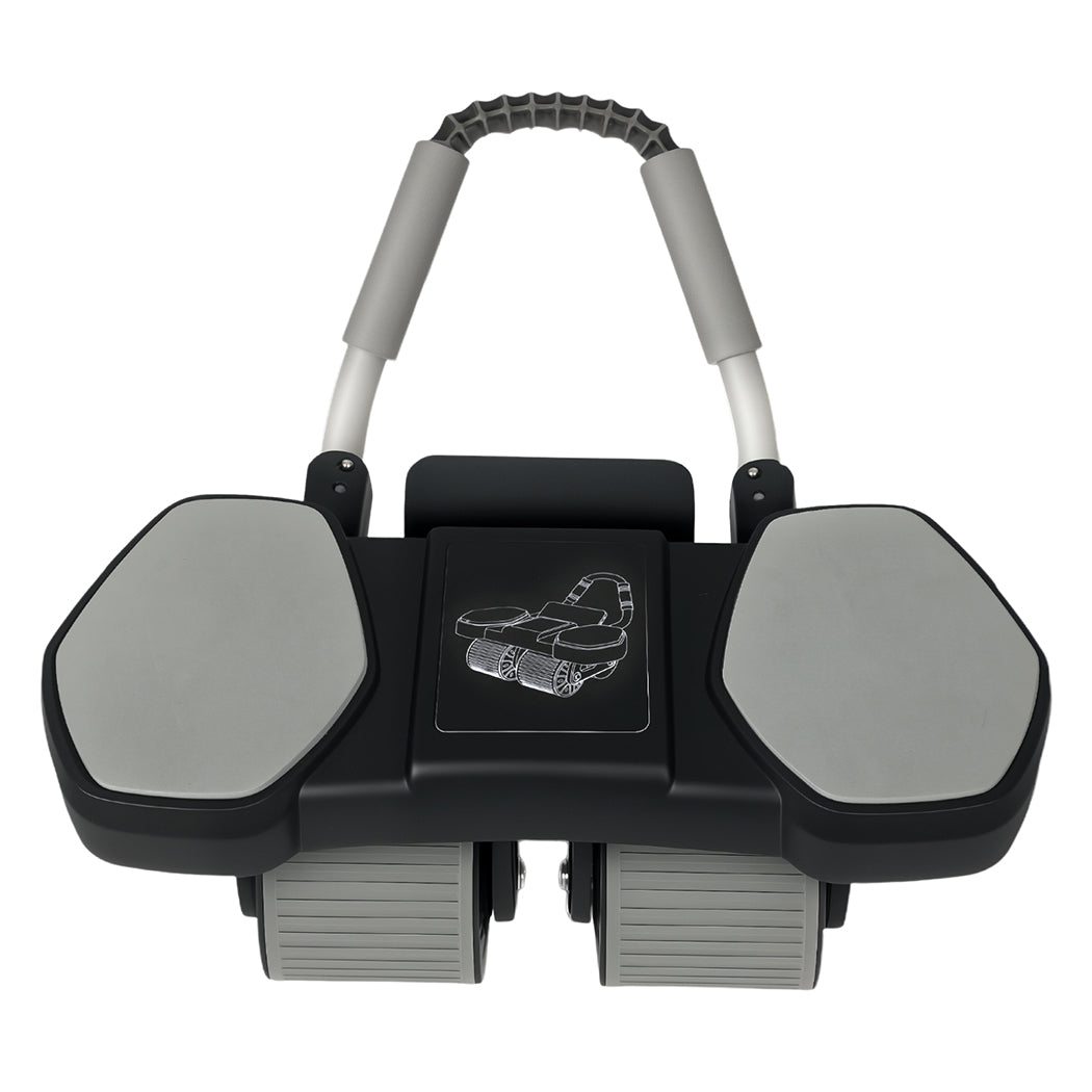 Centra 4-wheels Abdominal Wheel Ab Roller 8 Elbow Support Automatic Rebound