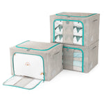 Folding Storage Bag With Metal Frame | One Size | Grey