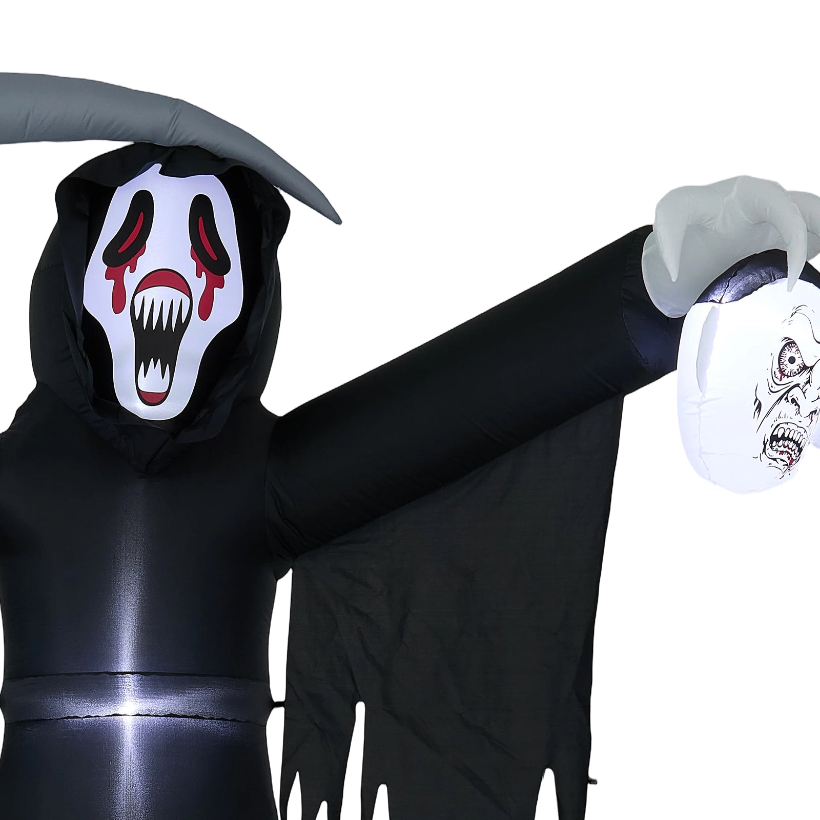 Breeins 8 Ft Halloween Inflatable Grim Reaper With Led Lights
