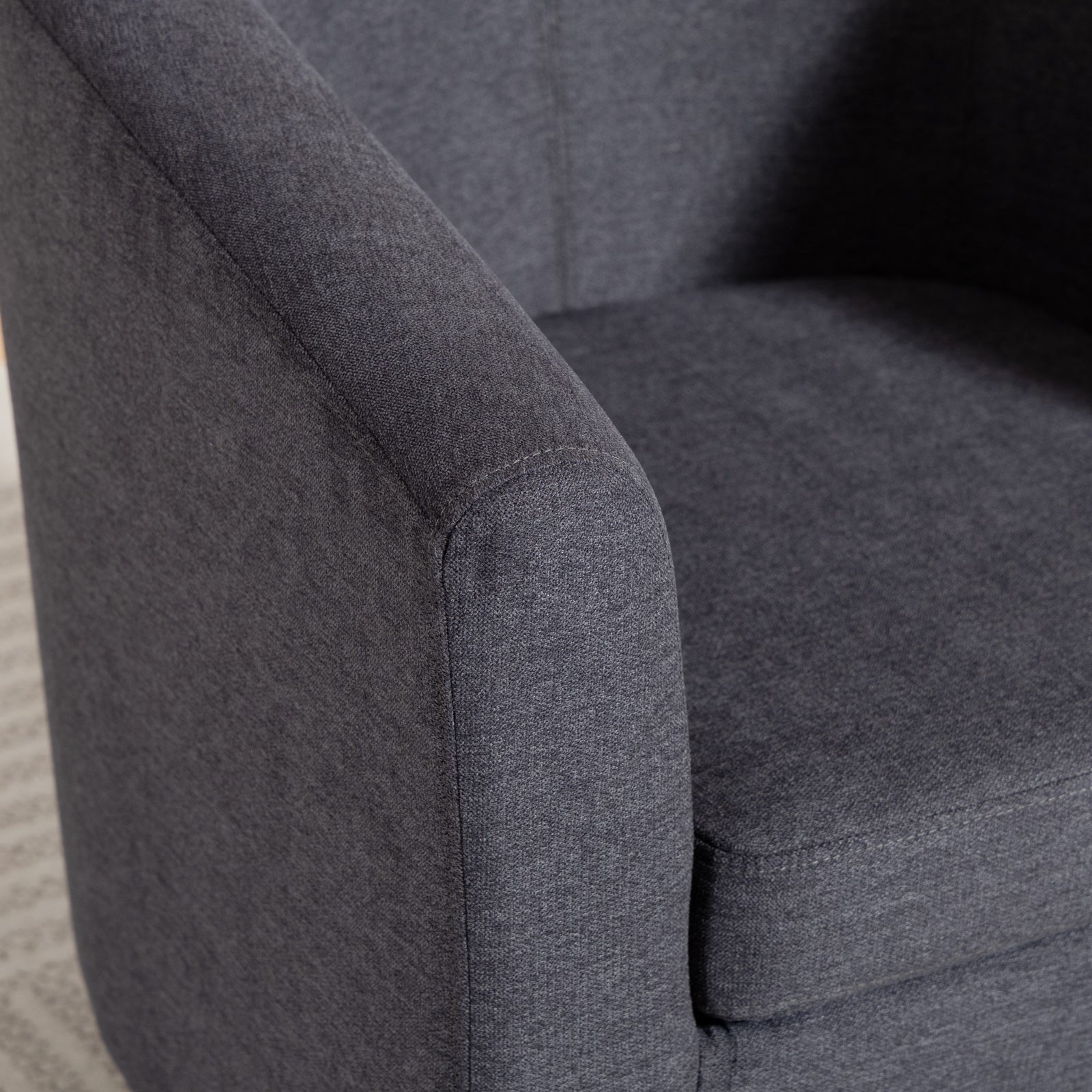 Beulah Fabric Accent Chair | Charcoal Grey