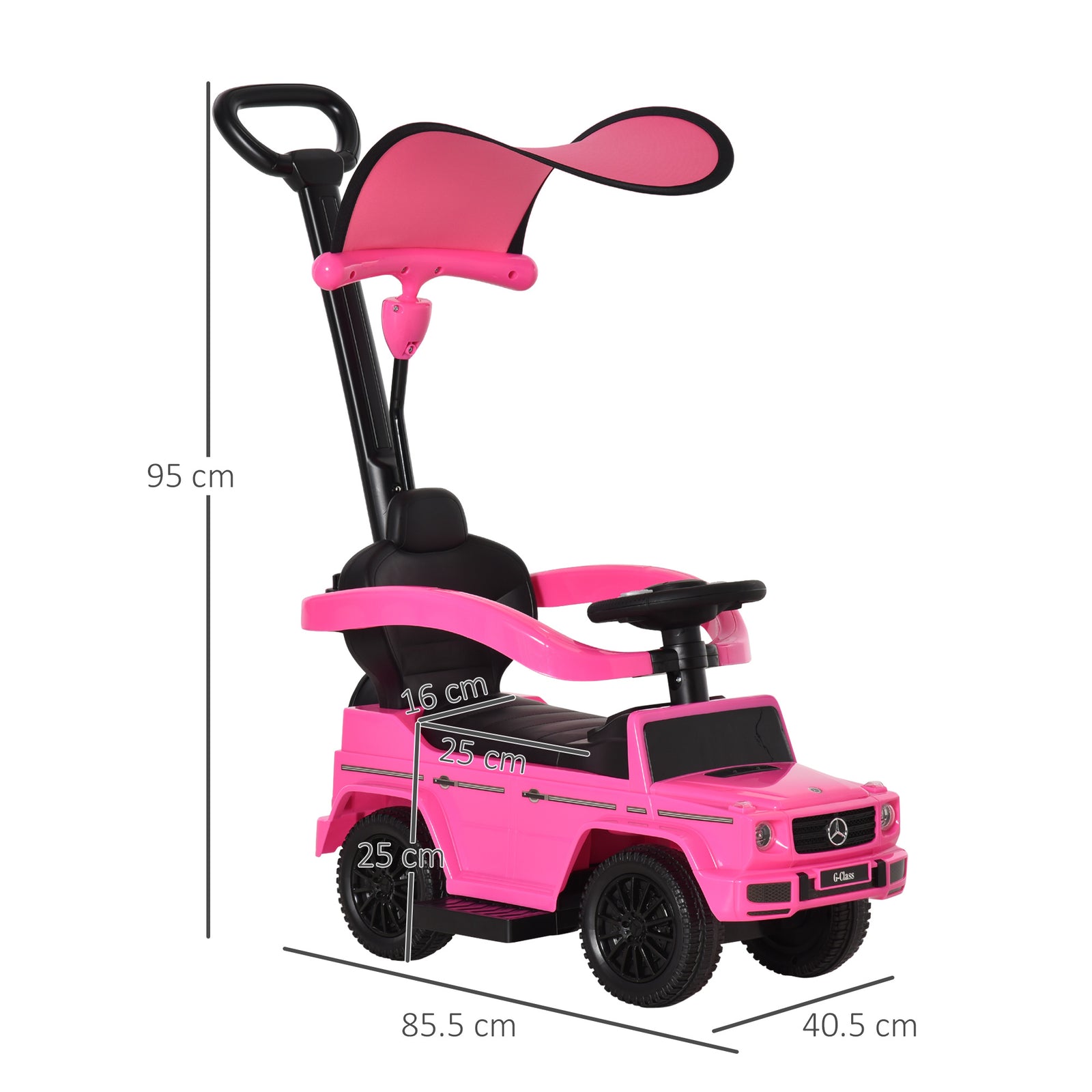 Kids Ride-on Push Car 3 In 1 Benz G350 Baby Floor Slider Walker | Pink