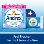 Andrex Washlets Classic Clean Rapid Disperse Biodegradable & Flushable Toilet Wipes