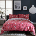 Hummingbird Deluxe Thread Count Cotton Duvet Cover Set | Super King | Pink