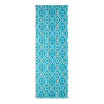 Riga 100% Cotton Printed Patterned Rug Hall Runner, 66 X 200 Cm | 200cm | Teal