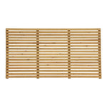 180cm W X 60cm H Garden Privacy Wooden Fence Panel, Solid Pine Slatted Outdoor Fence With Water-based Finish