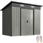 7 X 4ft Outdoor Garden Storage Shed For Garden | Light Grey
