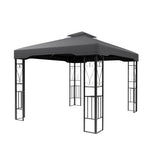3.6 x 2.95m Outdoor Garden Gazebo with Netting, Heavy Duty Steel Patio Canopy Shelter with Ventilated Roof, Waterproof UV-Resistant Pergola Tent for Backyard