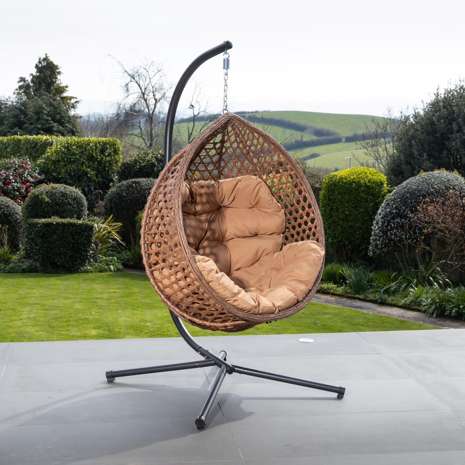 Bradshaw Swing Egg Pod Chair | One Size | Brown