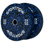Olympic Weight Plates Set, Solid Rubber, 2x15kg, 2"/5cm Hole | Blue
