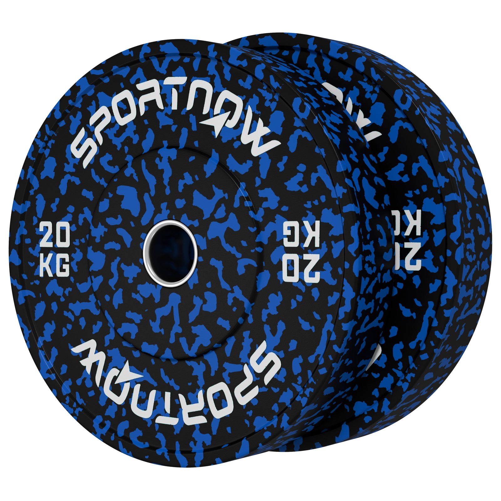 Olympic Weight Plates Set, Solid Rubber, 2x15kg, 2"/5cm Hole | Blue
