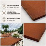 Pre-rusted Metal Stepping Stones Corten Steel Paving 60x25 Cm | Set of 1 | Rust