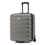 56x45x25cm Hard Cabin Suitcase - Lightweight 2-Wheel ABS Carry On Hand Luggage | Cabin | Charcoal