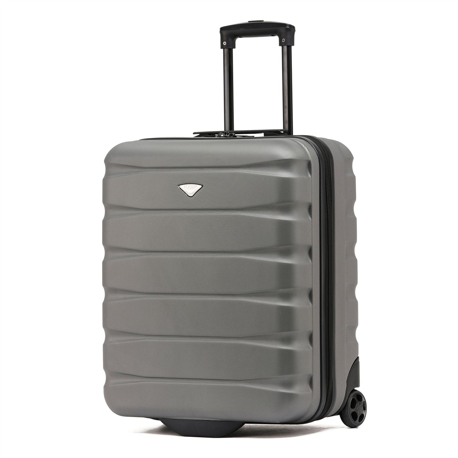 56x45x25cm Hard Cabin Suitcase - Lightweight 2-Wheel ABS Carry On Hand Luggage | Cabin | Charcoal