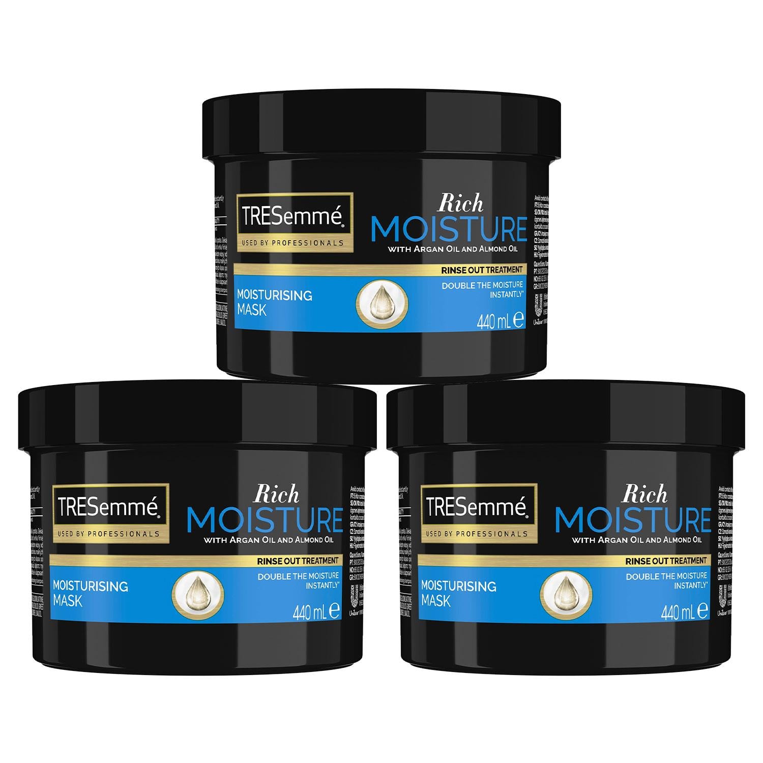 Moisture Rich Mask Enriched With Argan Oil And Almond Oil, 3x Of 440ml