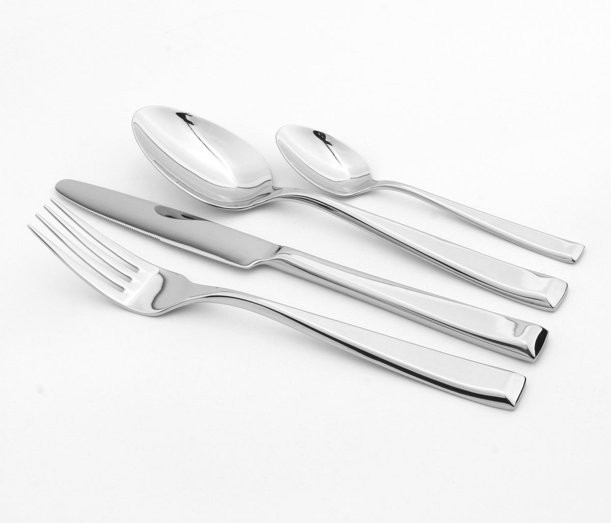 Cutlery Sets Stainless Steel 18/8 Forks Spoons Catering Taper | Set of 24 | Silver