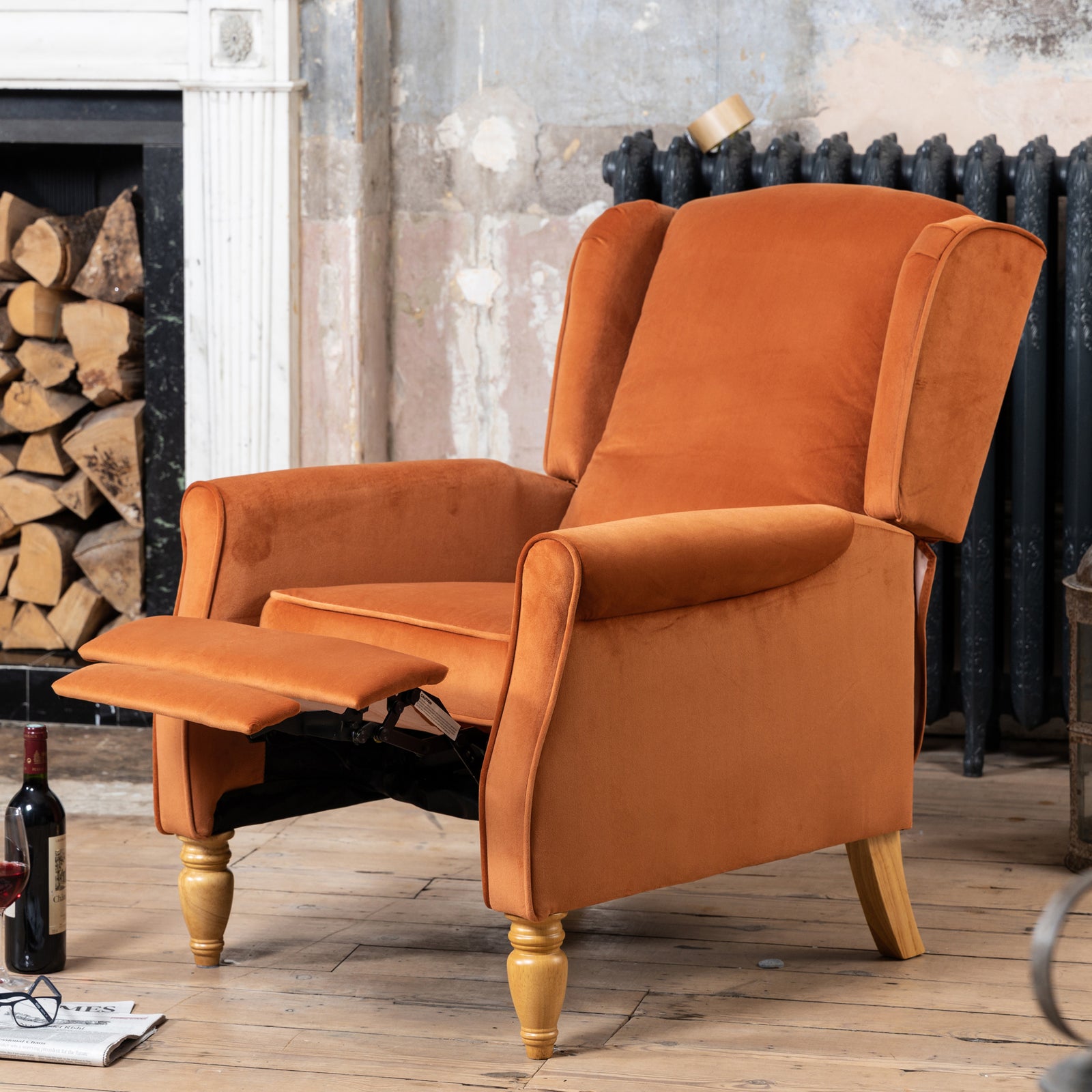 Barksdale Recliner Armchair | Orange