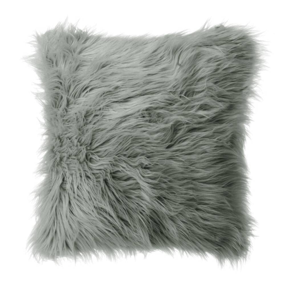 45x45cm Fluffy Faux Fur Throw Pillow Cover | Grey