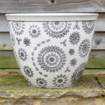 Chengdu Planter White 12 " - Set Of 2