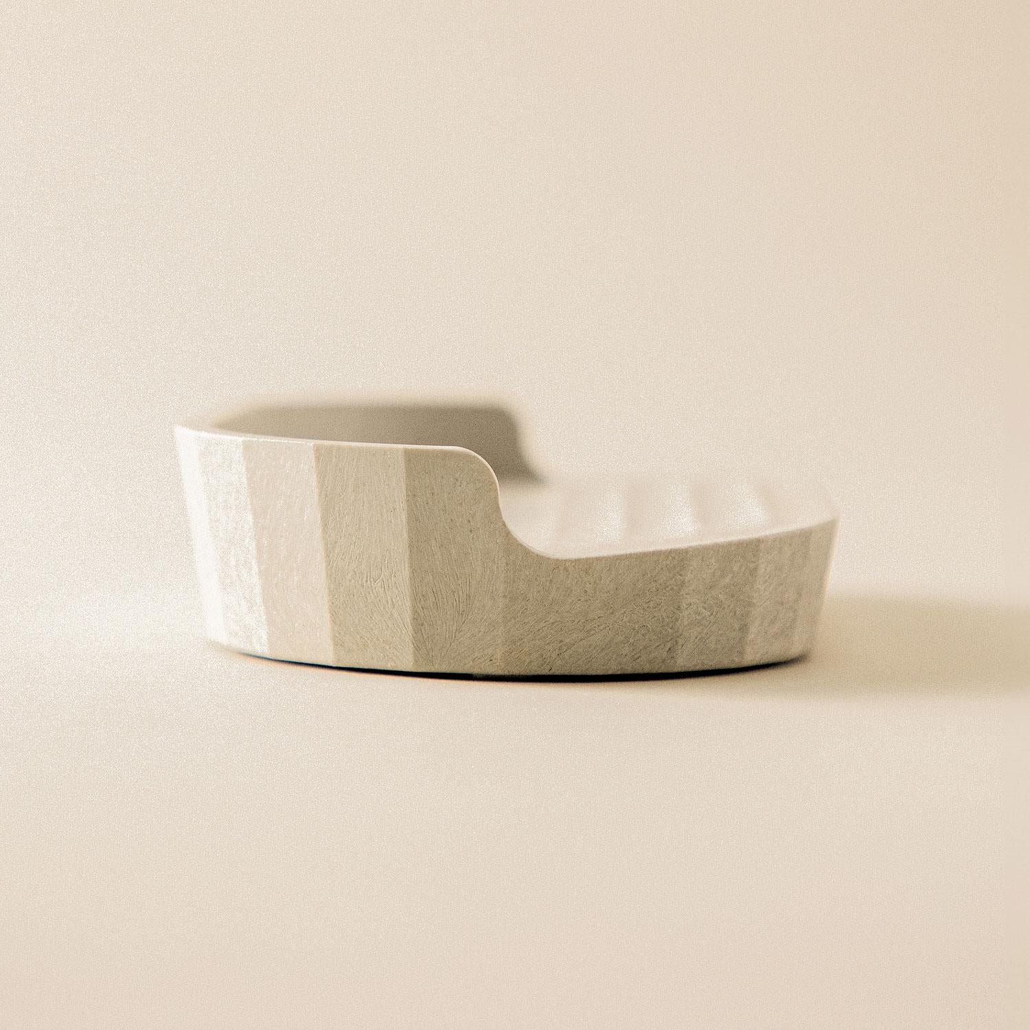Soap Dish, Beige, Recycled Materials, Avenir Collection