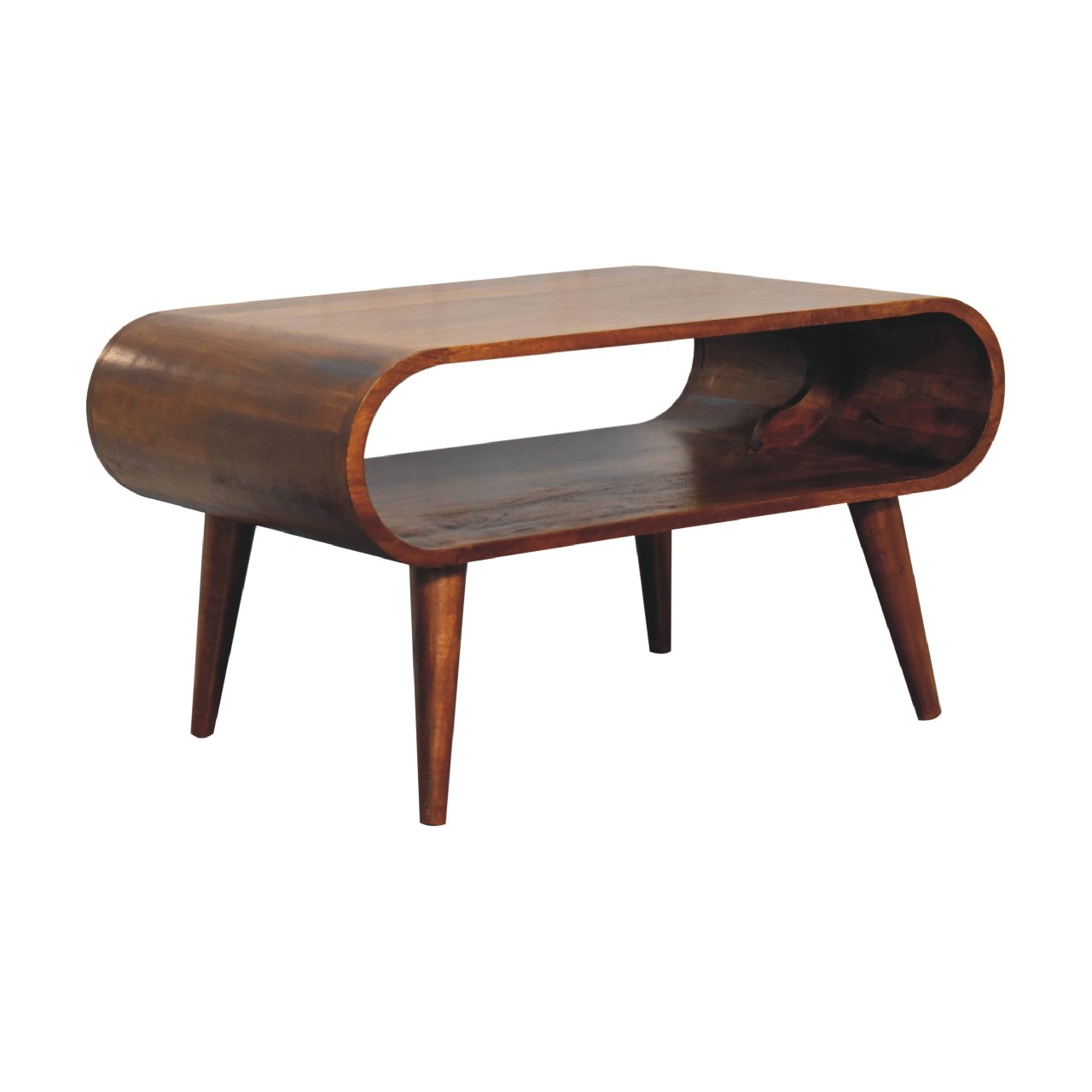 Solid Wood Open Chestnut Coffee Table