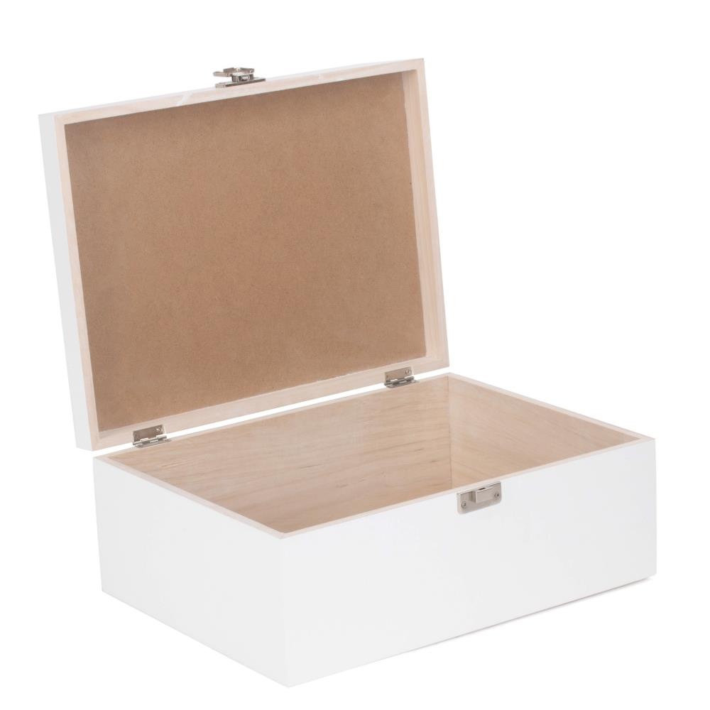White Wooden Storage Box | Large | White