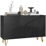 Freestanding Storage Cabinet With Adjustable Shelves | One Size | Black