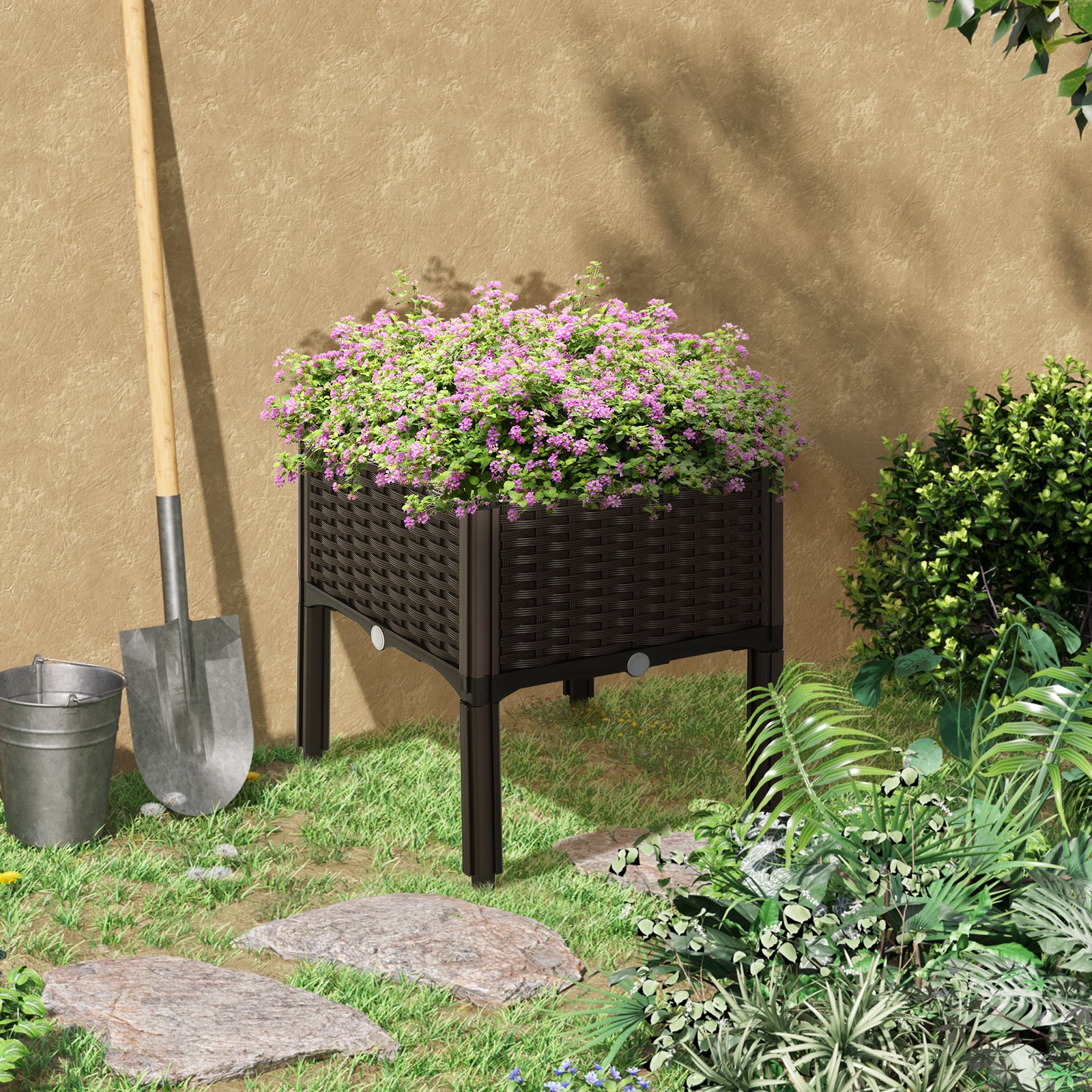 26l Raised Flower Bed Stand 40x40x44cm