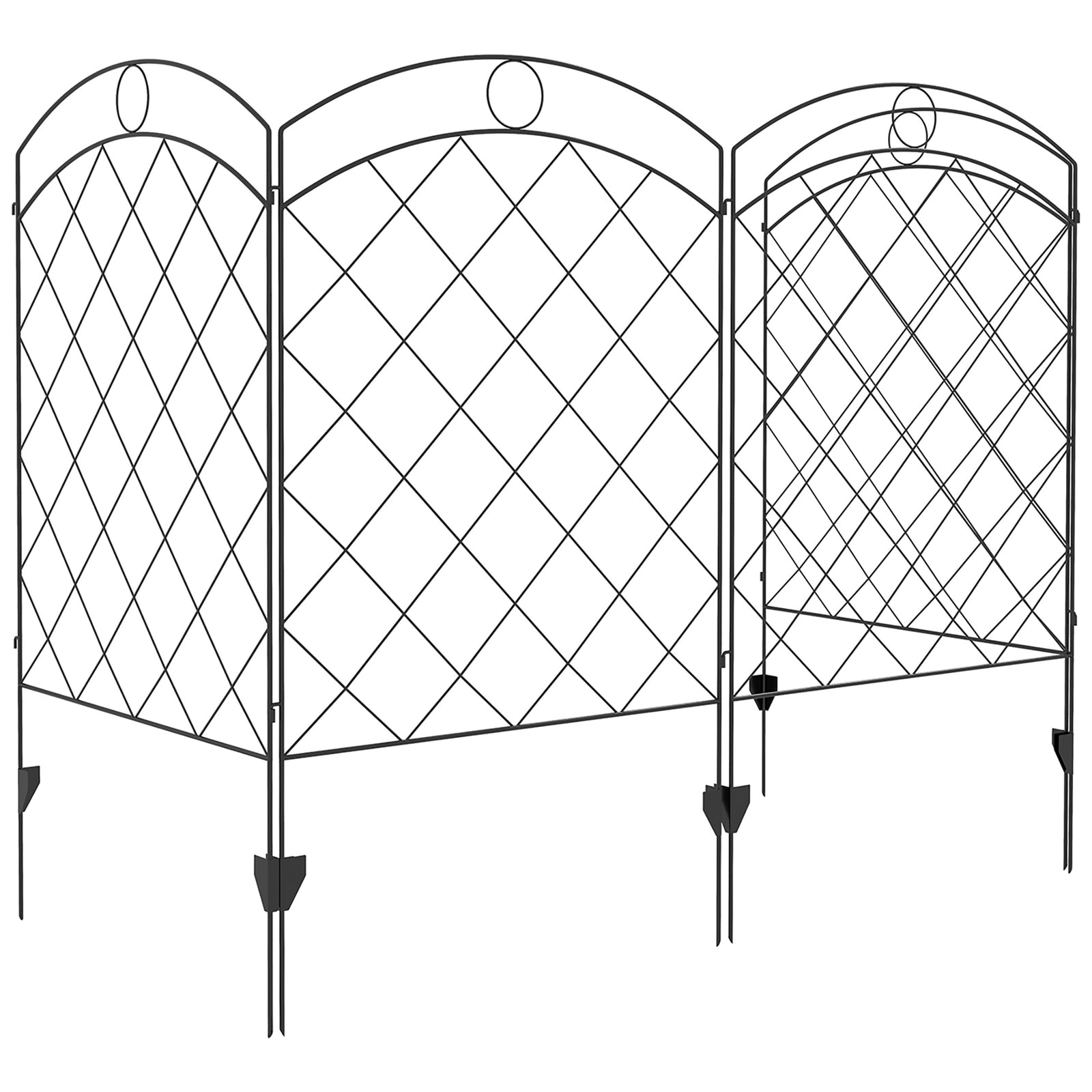 Fencing Panels 43in X 11.4ft Bed Border, Steel