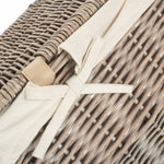 Slim Grey Wash Wicker Laundry Basket | One Size