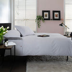 Gingham Cotton Duvet Cover Set – Soft, Breathable Fabric With Double-piped Edging | Single | Grey