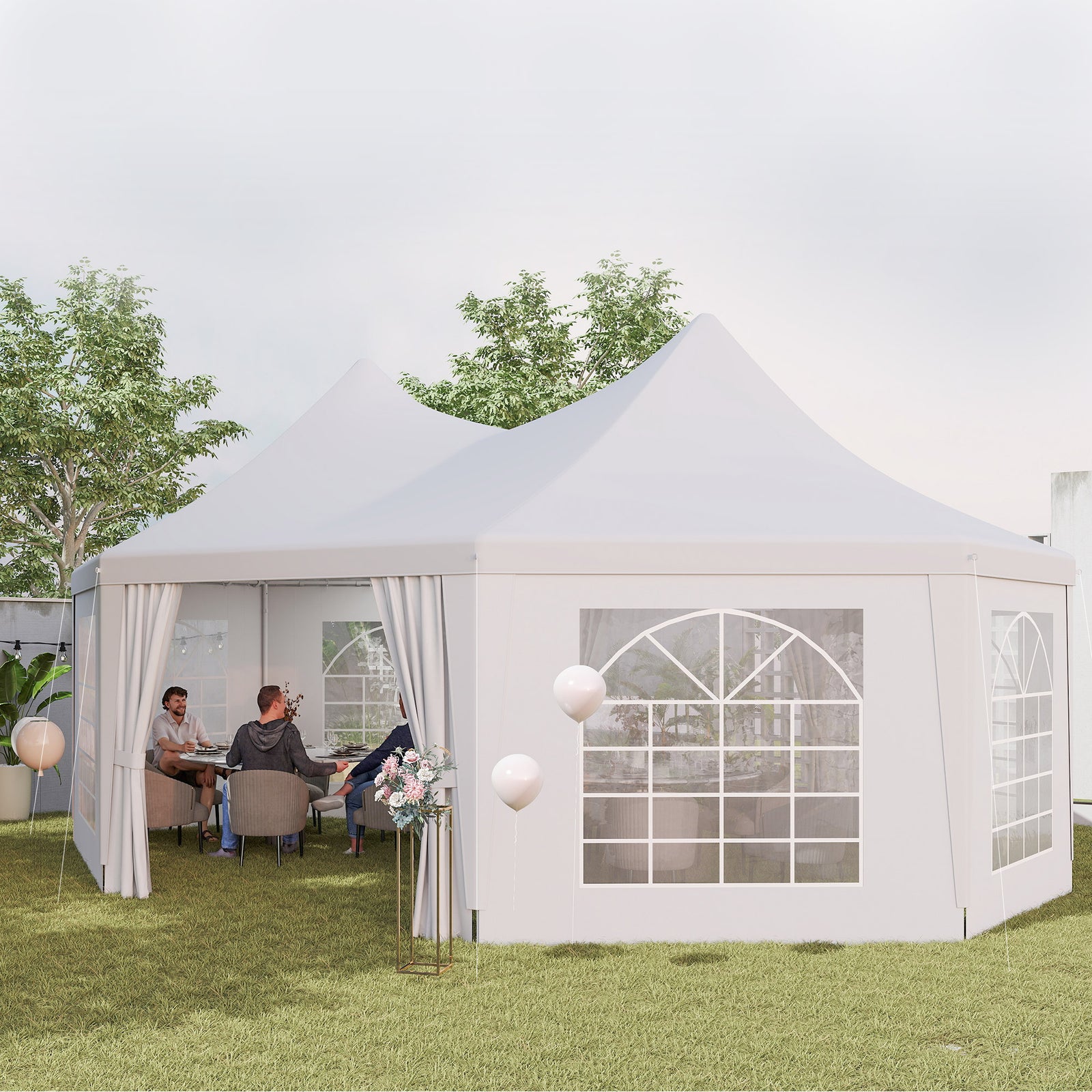 6.8 X 5m Octagonal Marquee Gazebo