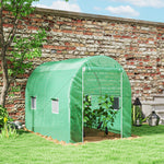 Polytunnel Greenhouse With Zipped Door 3x2m | Green