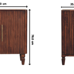 Cavallo Cabinet, 2 door with 2 Inside Shelves, Brown