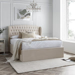 Warwick Velvet Ottoman Bed | Double | Natural