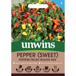 Sweet Pepper 'peppers From Heaven' - Compact Patio Variety Seeds | 8 Seeds