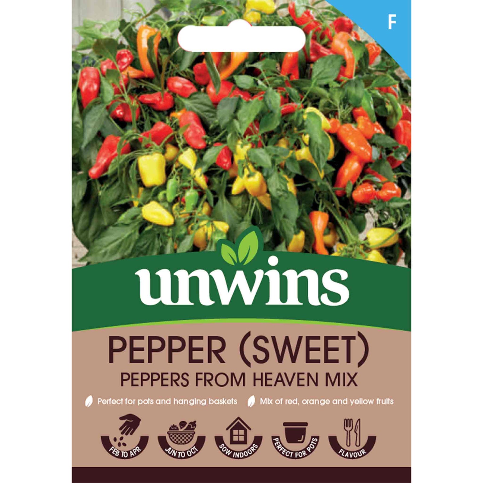 Sweet Pepper 'peppers From Heaven' - Compact Patio Variety Seeds | 8 Seeds