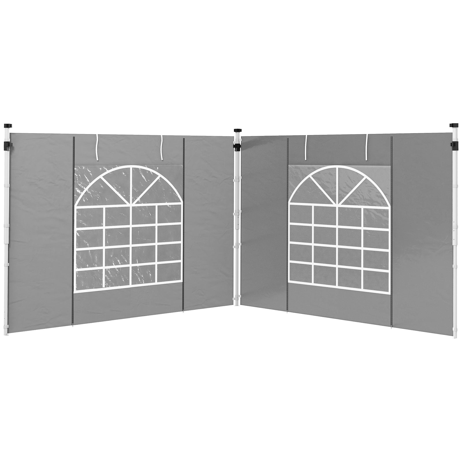 3x3(m) Or 3x6m Pop Up Gazebo Side Panels Replacement, 2 Pack | Light Slate Gray