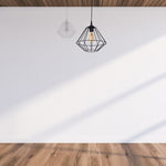 Colin Black Pendant Lamp 1xe27 Hand Made Matt Black Cage Style Lamps Creating Industrial Chic