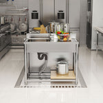 100cm W X 50cm D X 90cm H Stainless Steel One Compartment Commercial Sink With Right Drainboard