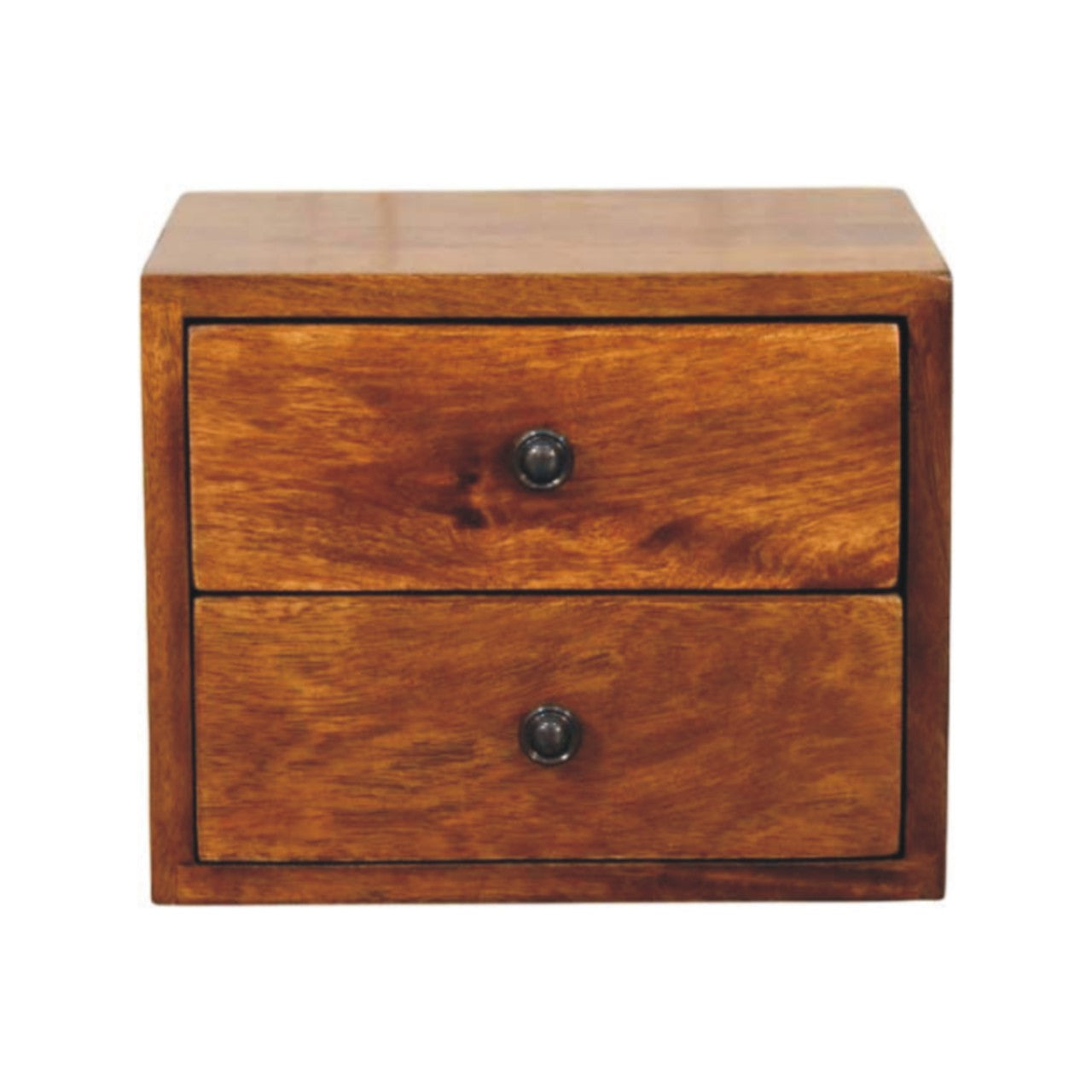 Solid Wood Solis 2-drawer Chestnut Wall Mounted Nightstand