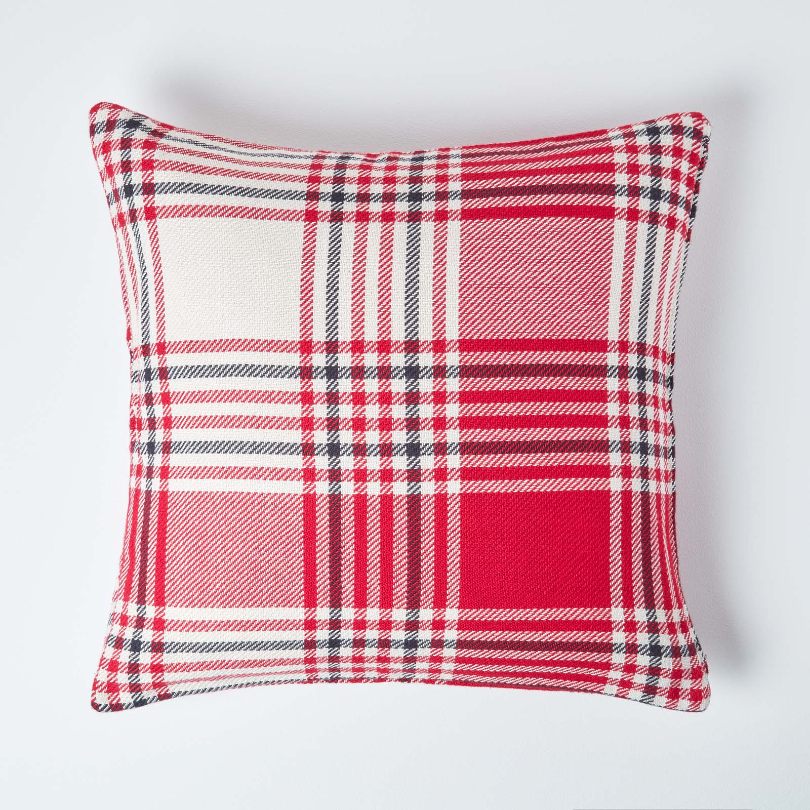 Tartan Check Pattern Cushion Cover | 60cm x 60cm | Red