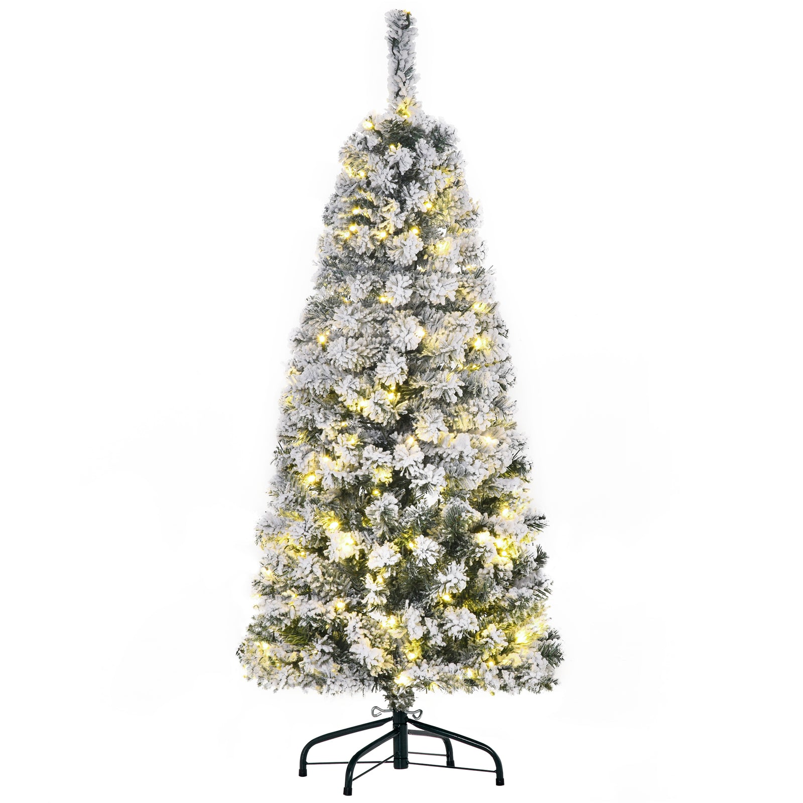 4/5/6ft Prelit Snow Flocked Christmas Tree With Light | 4ft | Green
